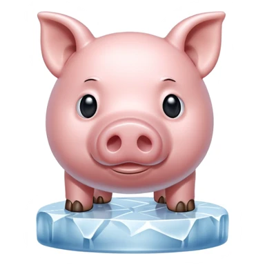 Break the ice pig sticker