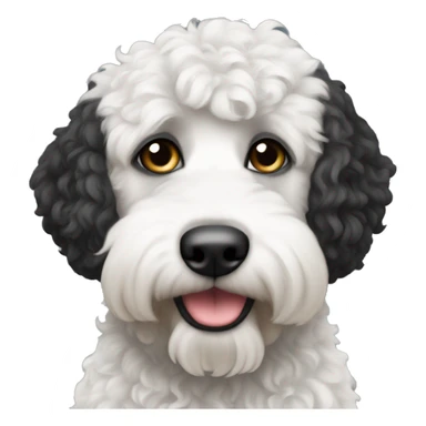 Please create a bernadoodle with black head sticker