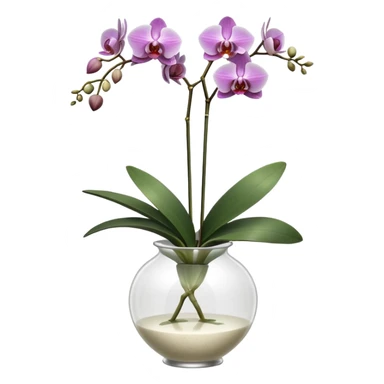 Orchid + glass vase, Window Plant. sticker