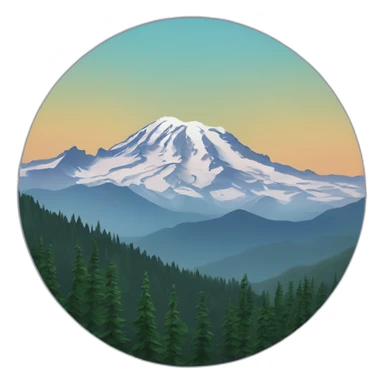 Mount rainier, Washington sticker