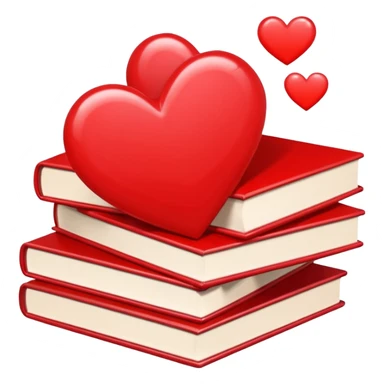 A lot of Book and hearts sticker
