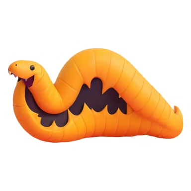 sandworm from Dune, stylized as a seamless emoji body part, designed to tile seamlessly side by side, matching style and color for continuous look sticker