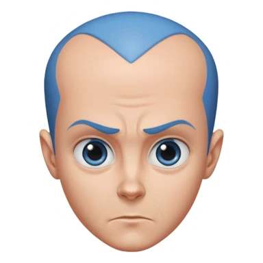 give me megamind character his forhead make it bigger sticker