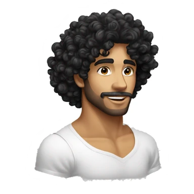 Un chico hombre piel blanca cabello curly color negro lanzando un beso  sticker