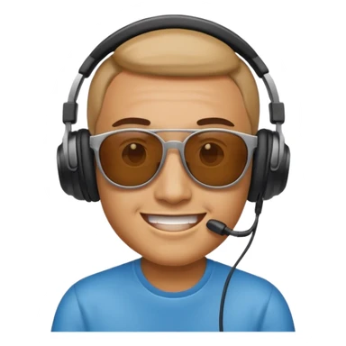 make an face emoji. I will use it for my music playlist. so make it cool and about music sticker