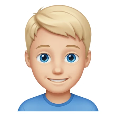 smiling boy with blue eyes sticker