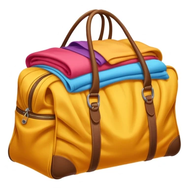 travelbag overflowing with clothes sticker