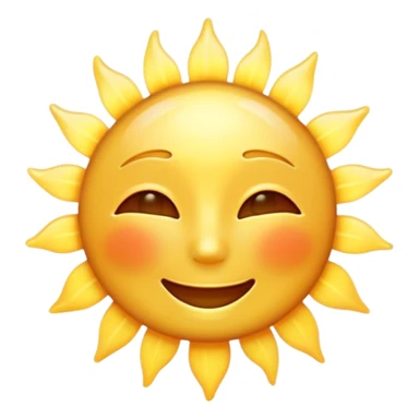 Cinematic Realistic Sunshine Emoji, Warm and golden, with soft rays of light streaming down from a bright, glowing sun. The golden hue bathes the world in warmth, uplifting the spirit and bringing a sense of joy and radiance. Soft glowing outline, capturing the essence of happiness, warmth, and light in a beautiful sunny day! sticker