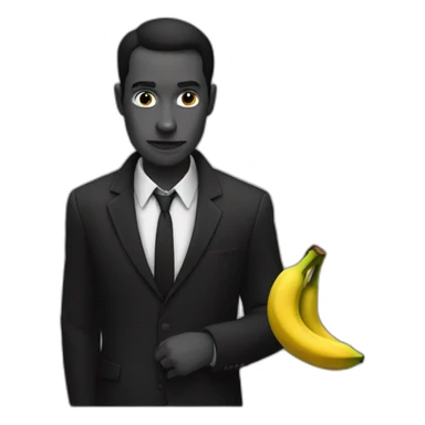 Noir eat banana sticker