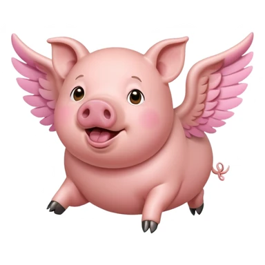 Pig flying  sticker