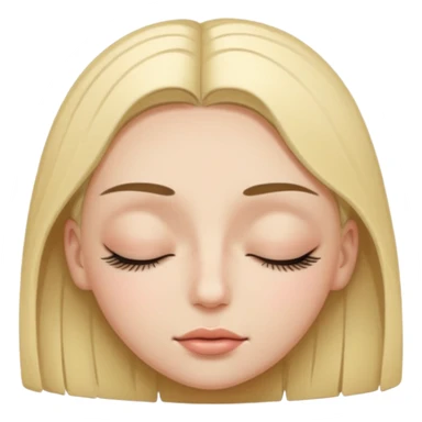 closed eye with extended eyelashes sticker