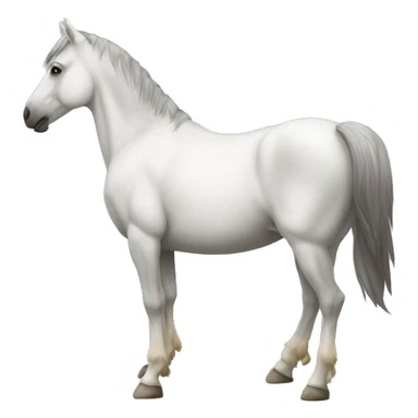 Caballo blanco sobre sus patas traseras sticker