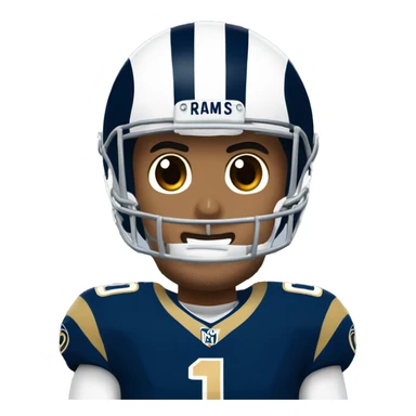 Jimmy Garoppolo with rams uniform  sticker