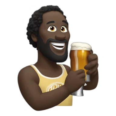 Lukaku driking a beer sticker