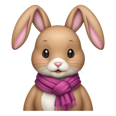 bunny with scarf sticker