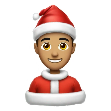 cristiano ronaldo with santa hat sticker