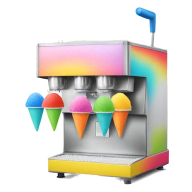 Colorful Snow cone machine sticker