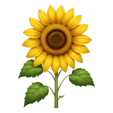 Noo, i want sunflower 🌻.  Just like this. With browner center. And without green sleaves
 sticker