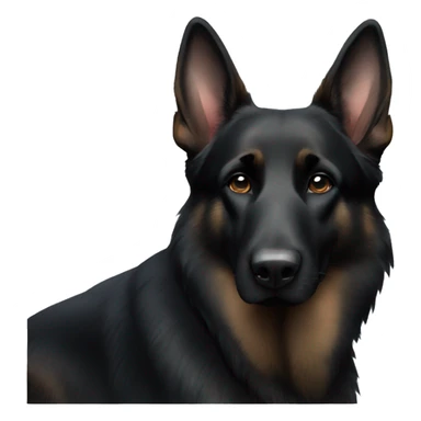 Black German Shepherd sticker