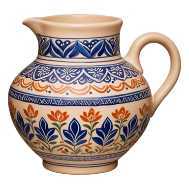 Cinematic Realistic image of a piece of Bolesławiec pottery, rendered with intricate, hand-painted designs and detailed textures, set against a softly illuminated backdrop that highlights its artisanal beauty sticker