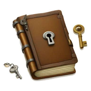 vintage diary with lock and key sticker