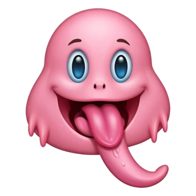 tongue out with a blue tick on it sticker