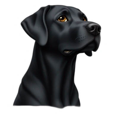 Un labrador noir qui fais un bisous sticker