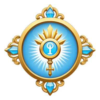 Apostle's emblem with a touch of light blue holy sticker