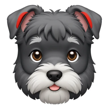 Black and gray schnauzer  sticker