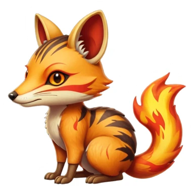 Fiery Wicked Cool Hot Edgy Badass Genet-Numbat-Fox-Vernid-fusion-hybrid-creature sticker