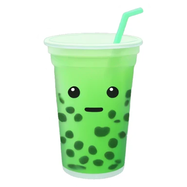 Green Boba tea sticker