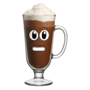 swiss hot chocolate tall glass sticker