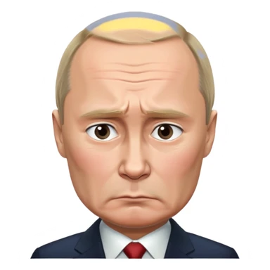 sad face of putin sticker