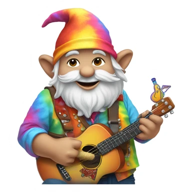 Grateful Dead gnome that likes to party sticker