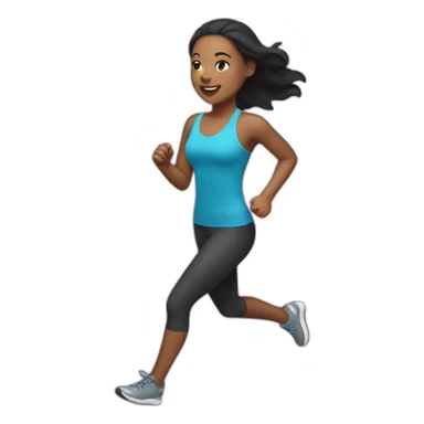 running light skin woman  sticker
