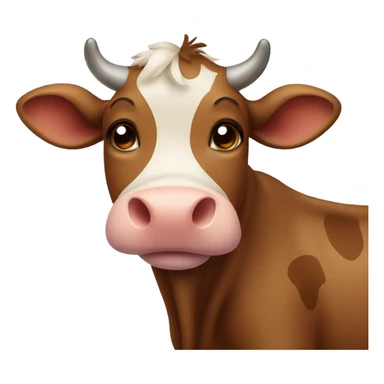 Cute brown cow  sticker