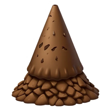 plain conical poop  sticker