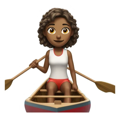 Girl rowing crew  sticker