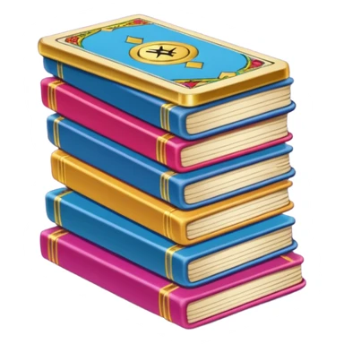A stack of tarot cards sticker