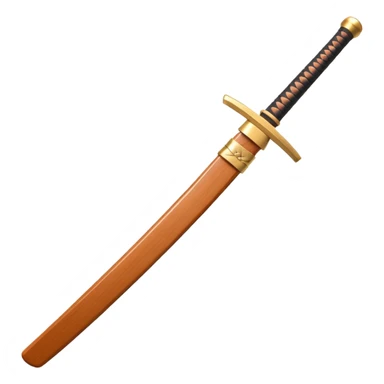 samurai training wooden sword object icon, traditional bokken, smooth polished wood, katana shape, simple guard, 3D cartoon, mobile game icon style, centered, clean background, soft shadow, no text, no watermark
 sticker