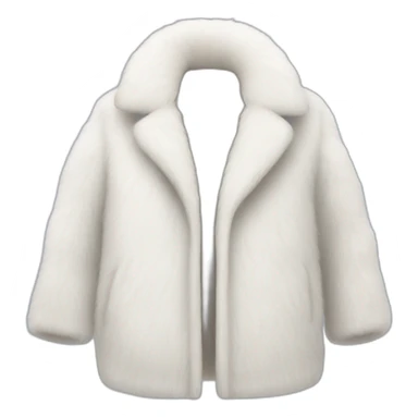 White Fur coat  sticker