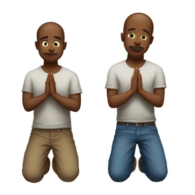 2 guys back to back praying to the lord sticker