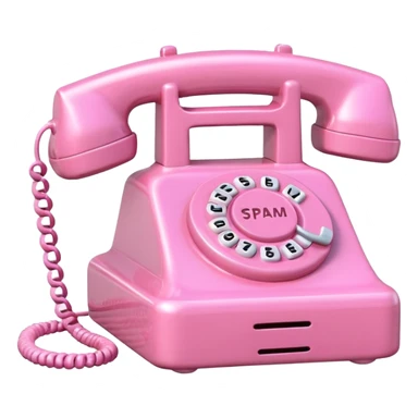 KAWAII pink SPAM phone SCULPTURE  sticker