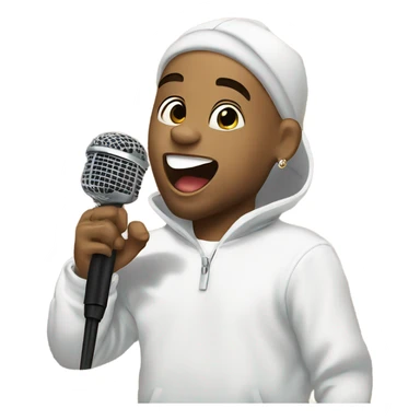 Chris brown with mic sticker