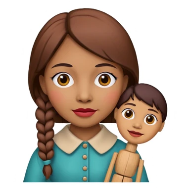 Icon for Puppet Theater: a girl puppet body with puppet face sticker