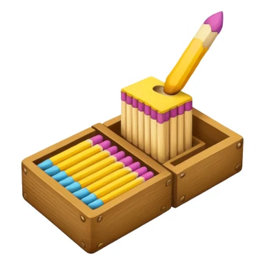 matches in matchbox sticker