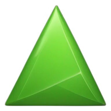 triangulo verde apunta abajo sticker