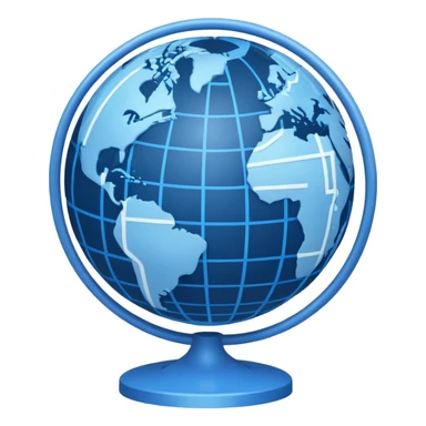 globo mundial internet azul sticker