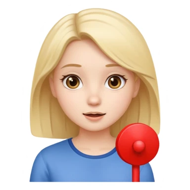 A cute girl speaking English  sticker