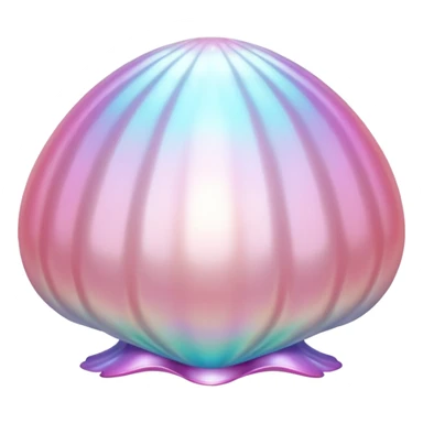 pearl in iridescent shell sticker